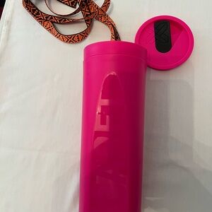 Pink Tumbler with Strap